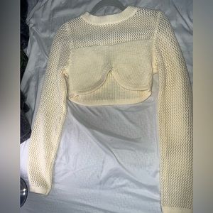 Crop knit sweater